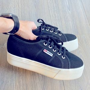 👟 SUPERGA 2790 black w white sole, sz 7.5 👟